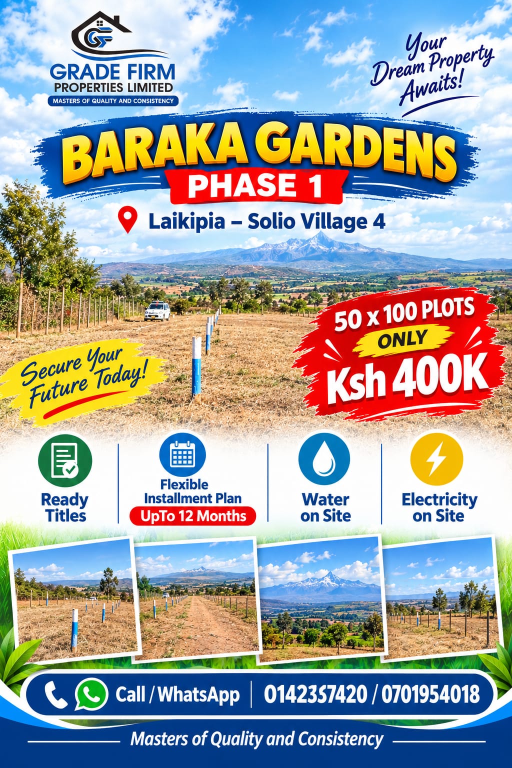 LAIKIPIA SOLIO VILLAGE 4 BARAKA GARDENS PHASE 1