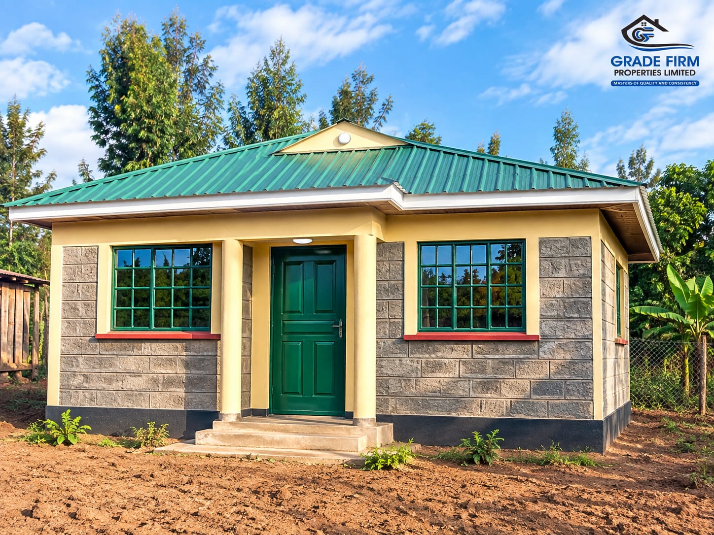 2 BEDROOM HOUSE SITTING ON 1/2 ACRE PLOT